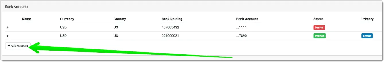 Add_acct_button in Payment Portal.