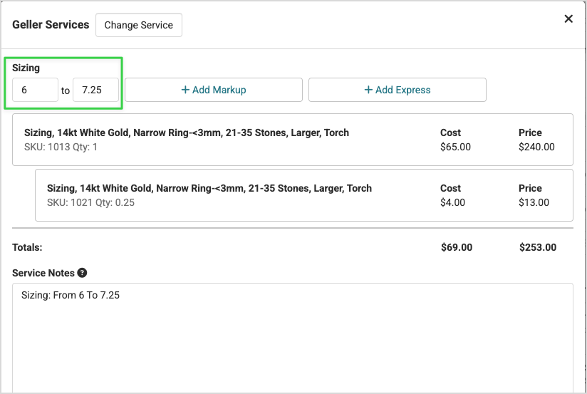 Geller Sizing & Quantity b