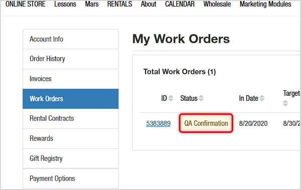 Custom Work Order Statuses